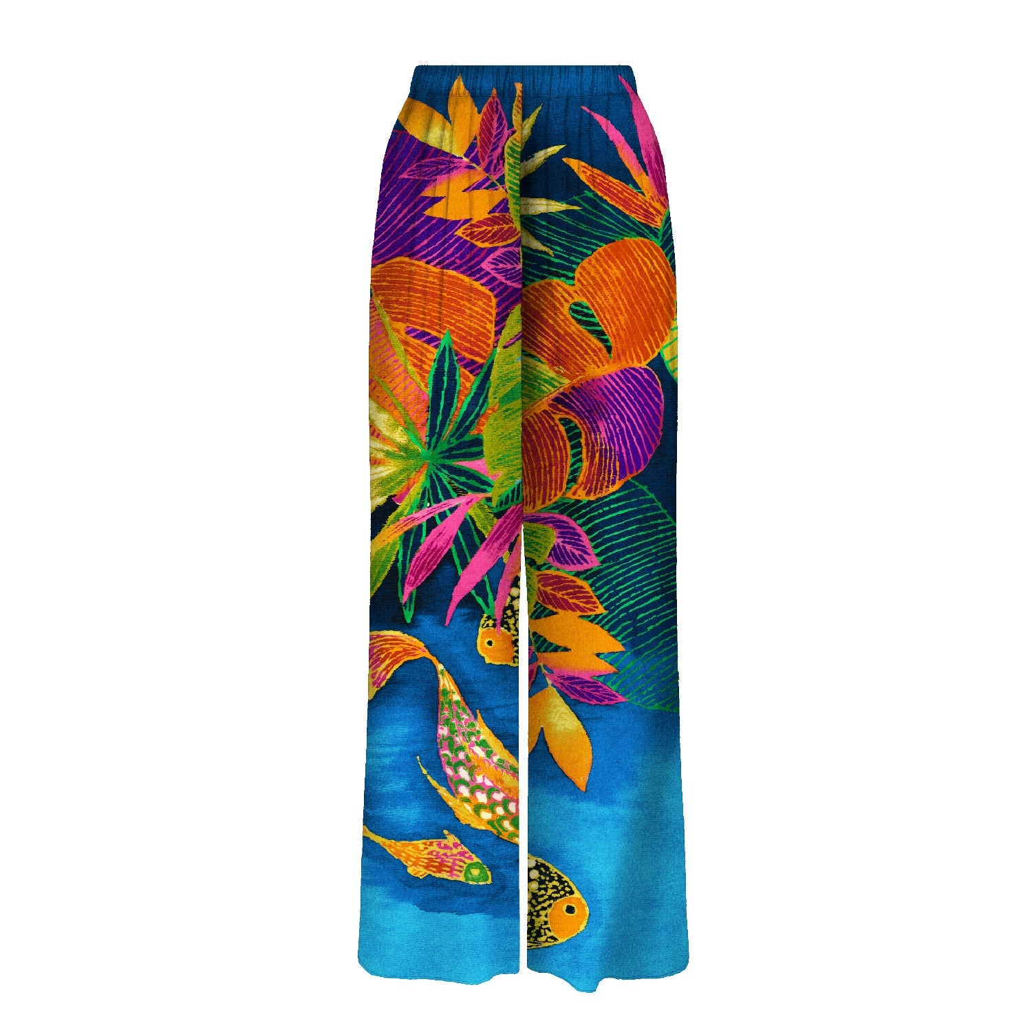 Long Wide Leg Pants - Montego Bay
