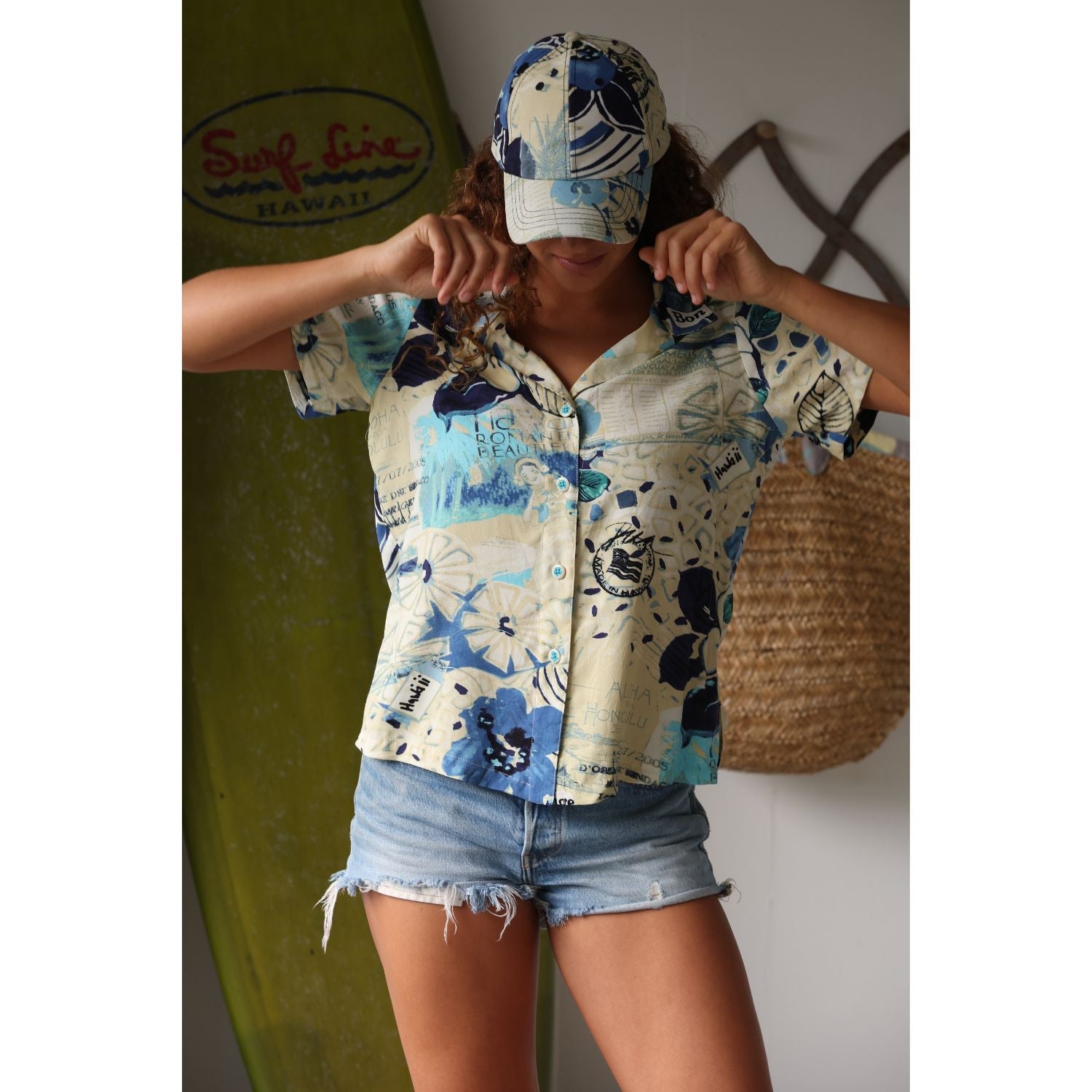 Print Top - Passport Blue