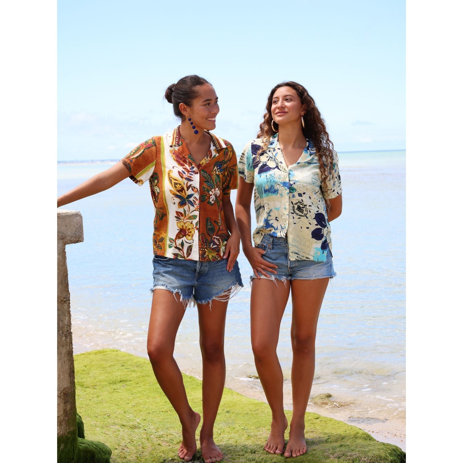 Print Top - Passport Blue
