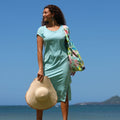 Ladies Solid Long Knit Dress