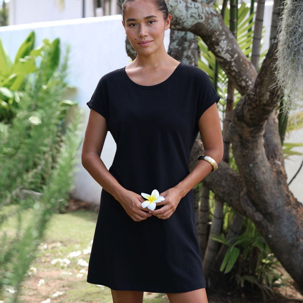 Ladies Solid Short Knit Dress