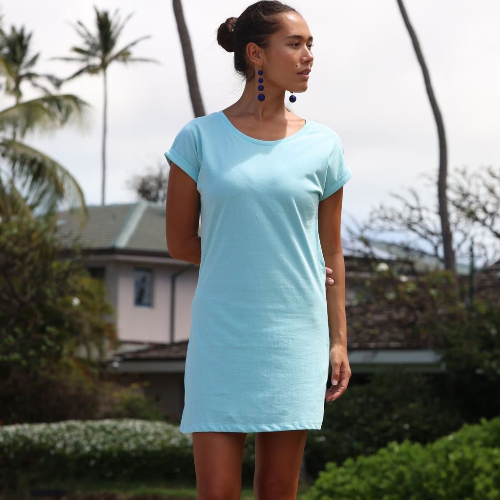 Ladies Solid Short Knit Dress