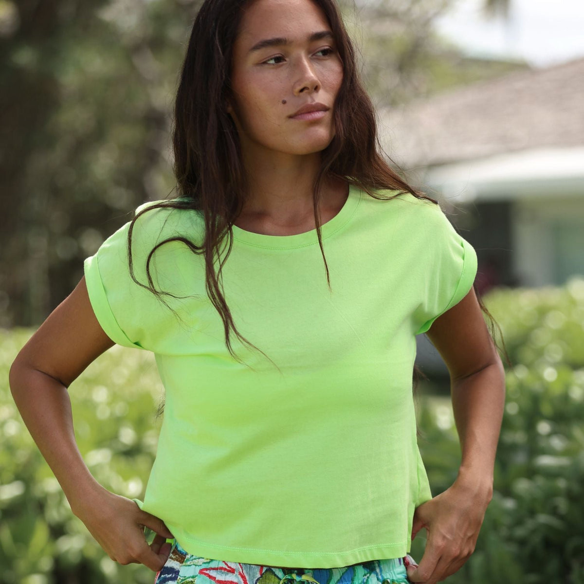 Ladies Solid Knit T-Shirts