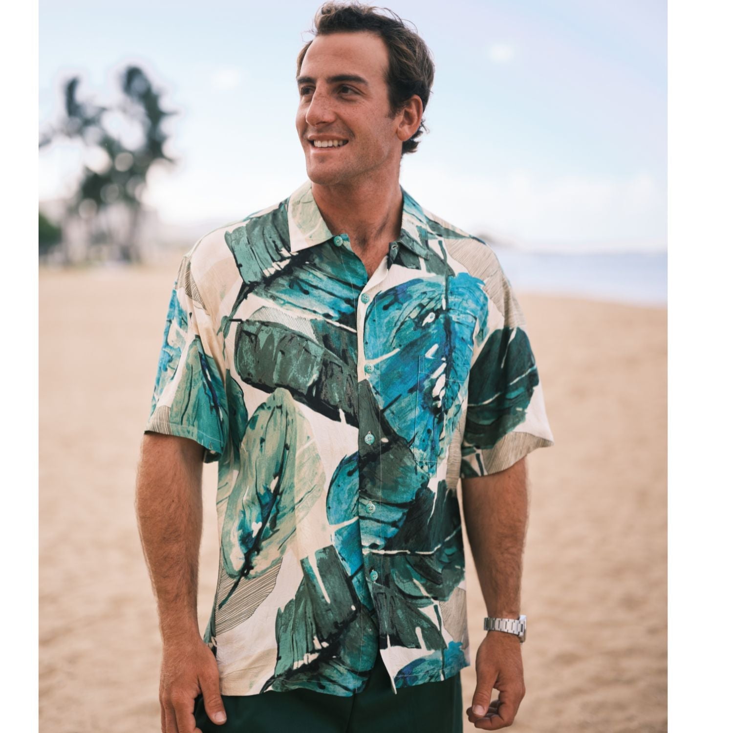 Men's Retro Aloha Shirt - Palo Santo