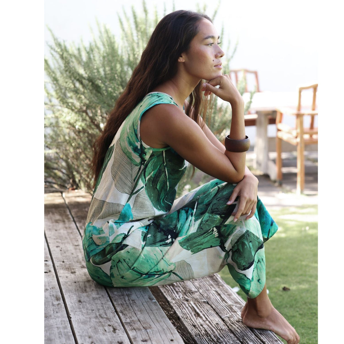 Cropped Wide Leg Pants - Palo Santo