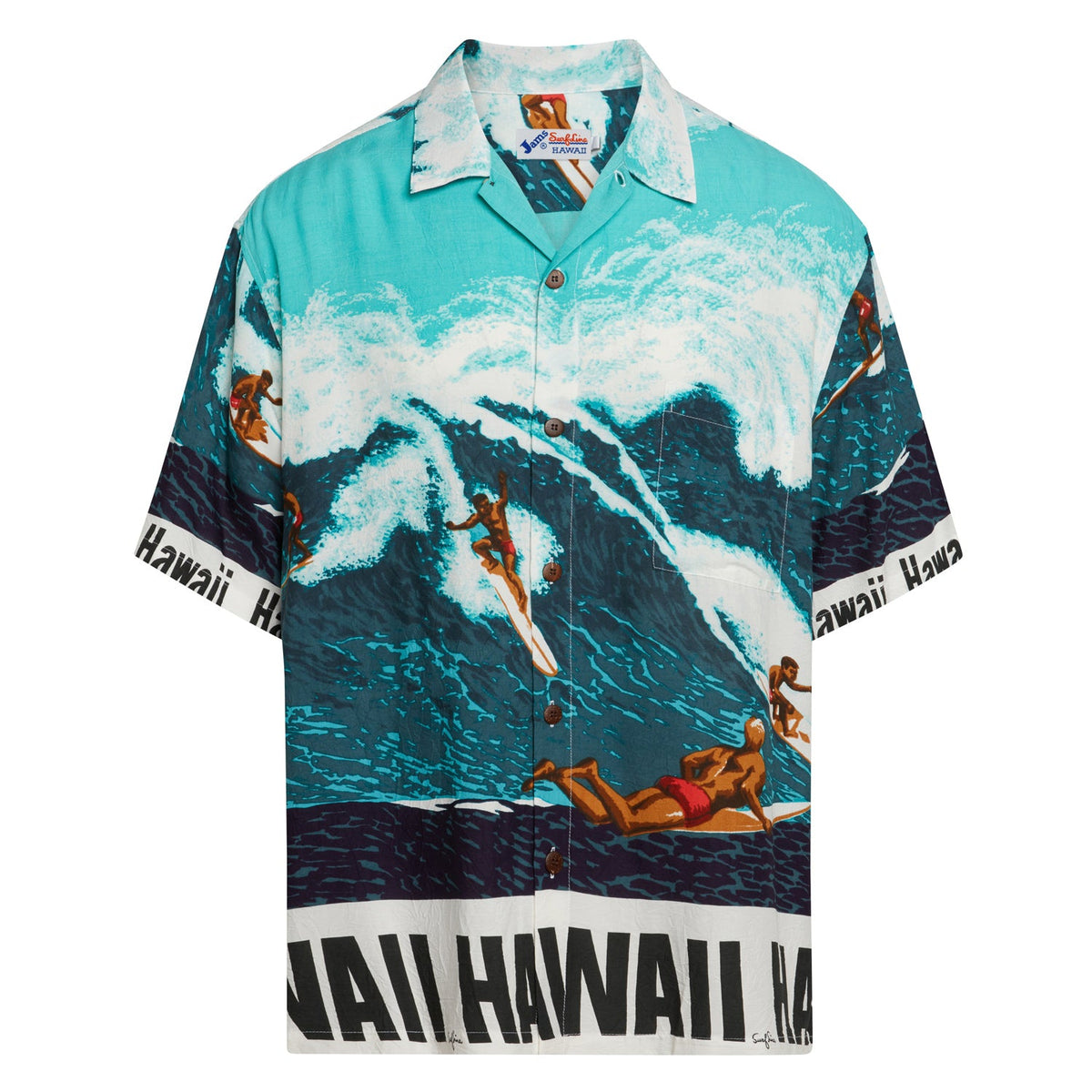 Men's Retro Aloha Shirt - Big Wave